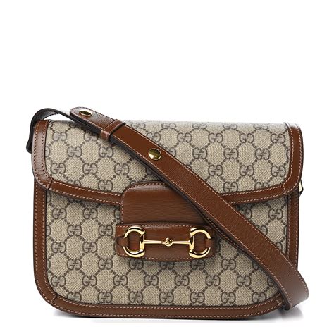 gucci brown and black bag|brown vintage gucci shoulder bag.